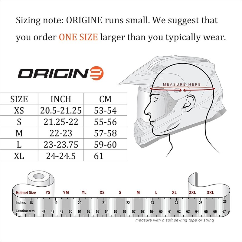 ORIGINE Open Face Motorcycle Helmet Scooter Helmet 3/4 Helmet with