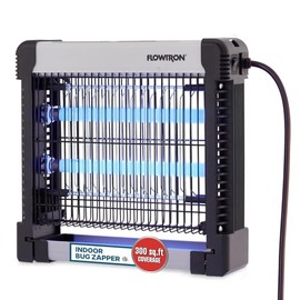 Flowtron Indoor Bug Zapper: 3000V Electric Insect Killer & Mosquito Trap - 300 Sq Ft Coverage - 12W Dual UV Light Fly Zapper for Kitchen, Bedroom, RV & Restaurant - Safe Gnat & Moth Killer