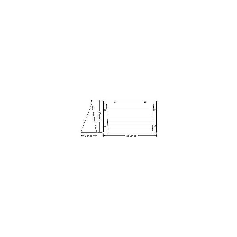 Rytons Building Products ABC6WH Light and Draught Reducing Airbrick Cowl