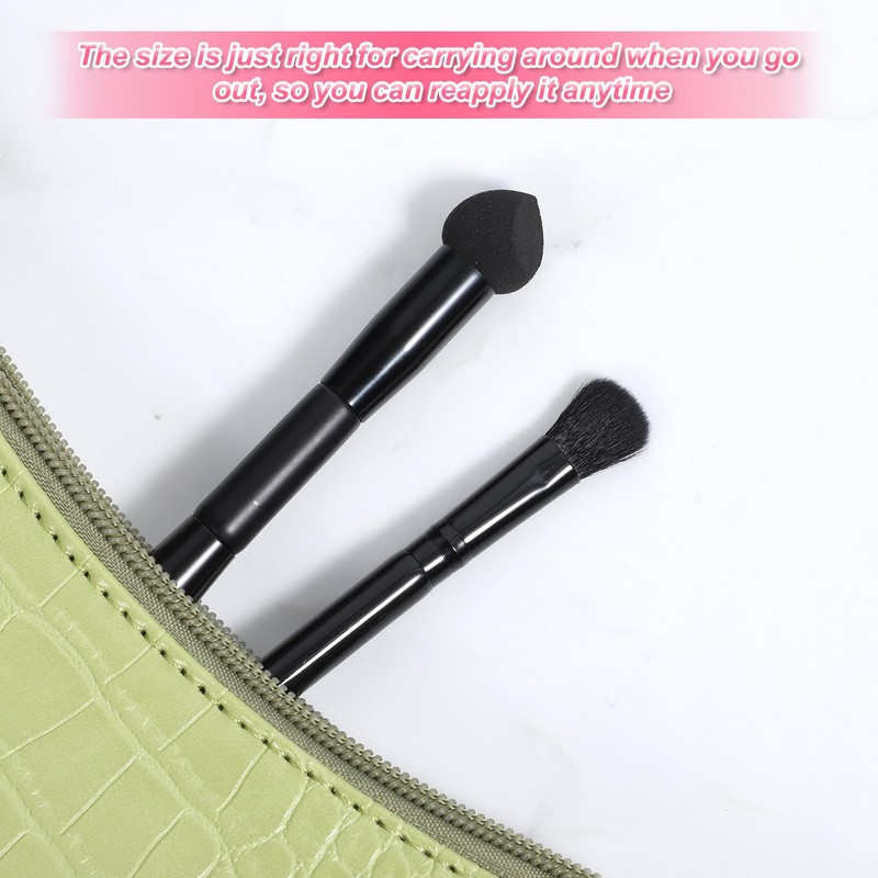 2 Pcs Dual-Ended Hairline Powder Brush, Hairline Concealer Brush Set