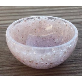 ROSE QUARTZ 2" ORGONE BOWL