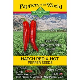 Hatch Red XHot Ms. Junie Chile - 30 Pepper Seeds - Non-GMO