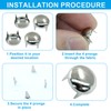 LVADUHF 200Pcs 10mm Round Dome Rivets Spike Studs Spots Metal