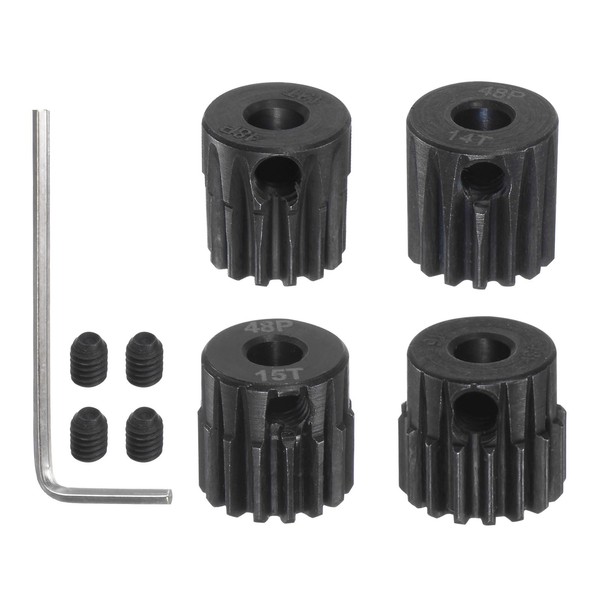HARFINGTON 48P Hardened Pinion Motor Gear Set 4pcs 13T 14T