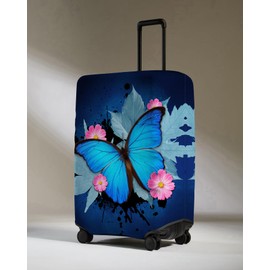 Butterfly Suitcase Cover for Butterfly Lover,Suitcase Protector Elastic Luggage Anti-scratch (Color 3, Small (18-20in))