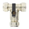 Merriway BH05787 15 mm Tee Isolating Valve - Chrome