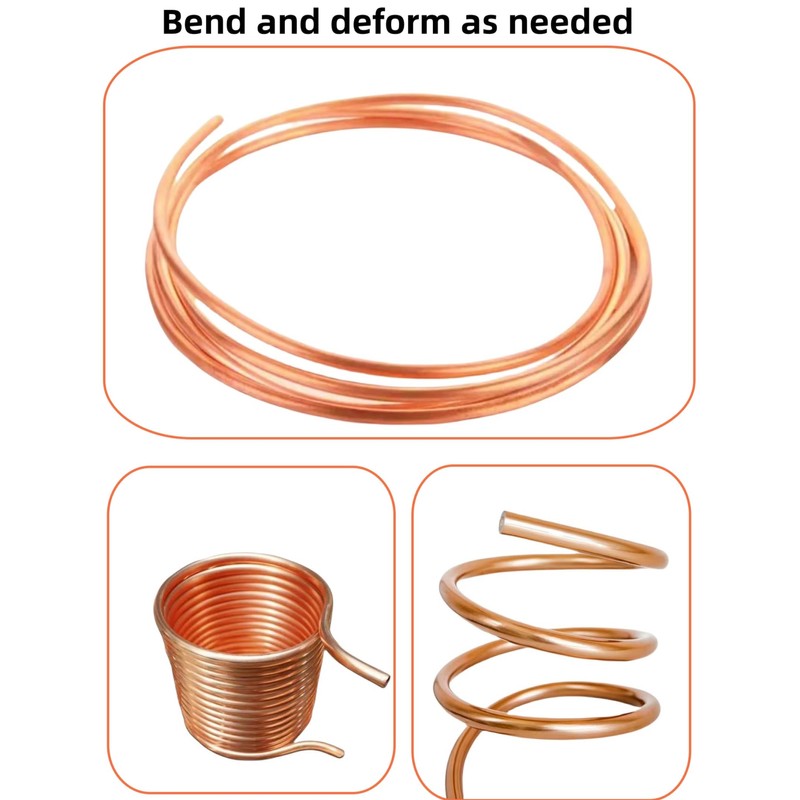 Pure copper tubing 5/32" OD (0.157")×1/8" ID(0.118") x 5 FT