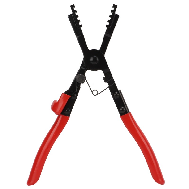 Hose Clamp Plier Metal Textured Jaws Short Handle Extended Elbow