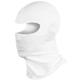 BRUBECK Balaclava for Men and Women, Ski Mask, Balaclava, Storm Cap, Face Mask, Wind Mask, Motorcycle Mask, Bicycle Mask, white, s-m