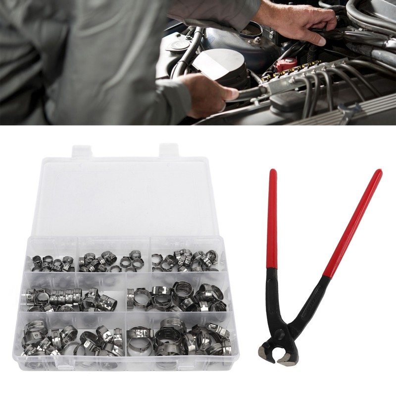 130Pcs Stainless Steel Hose Clamps 6 to 21mm Hose Clip