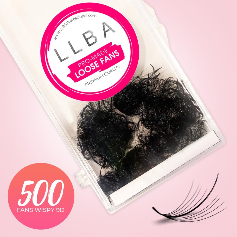 LLBA Promade Wispy 500 Fans 9D Volume Lashes 0.05 CC