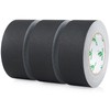 BOMEI PACK 3 rollos Cinta Gaffer Negra, 1.88 Pulgadas x 20 Yardas Por Rollo, Impermeable, Sin Residuos, Fácil de Rasgar, Cinta de Tela Gaffer para Fotografía, Fondos de Rodaje, Producción
