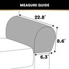 PrinceDeco 2 Pack Thick Velvet Stretch Armrest Covers for Chairs