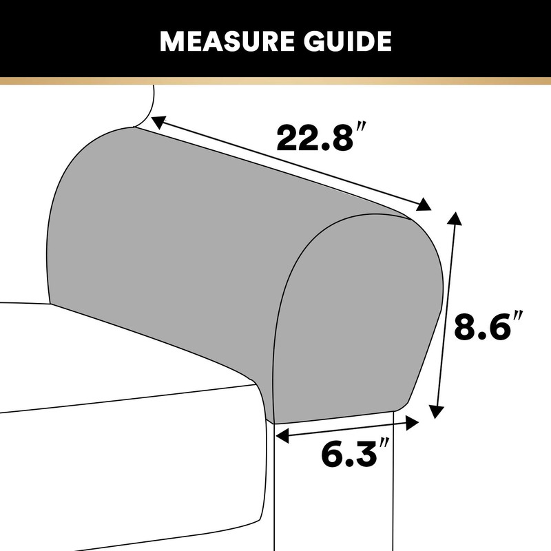 PrinceDeco 2 Pack Thick Velvet Stretch Armrest Covers for Chairs