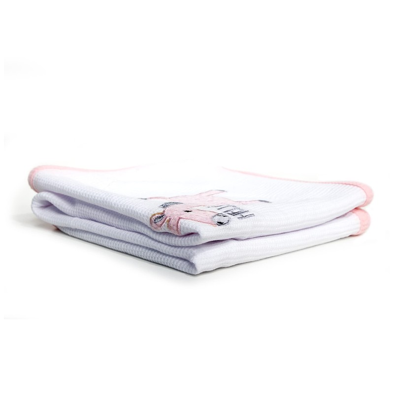 Socksmad 2 Pack Baby Blankets 100% Soft Cotton with Embroidery