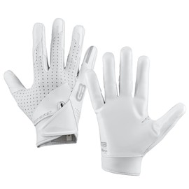 Grip Boost Stealth Solid Color Football Gloves Pro Elite - Adult Sizes (White/White, Medium)