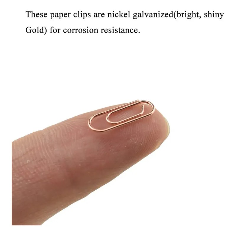 Clips De Papel Resistentes 50 Unidades Metal Rosa Brillante