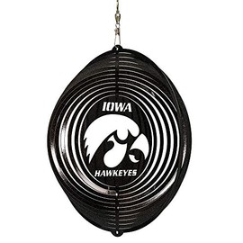 SWEN Products Iowa Hawkeyes Swirly Metal Wind Spinner