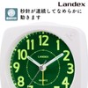LANDEX YT5220WH Alarm Clock, Analog, Continuous Second Hand, Pole Star