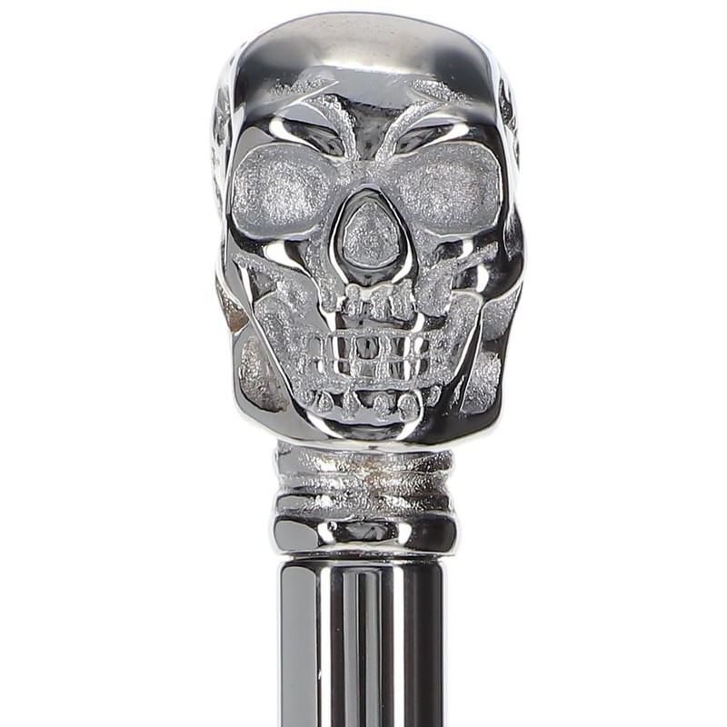 Royal RC Canes Premium Brass Chrome Skull Handle Walking Cane