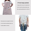 XIEJINJIA 2 Pack Adjustable Apron with Pockets Chef Kitchen Restaurant