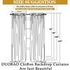 DUOBAO Chiffon Backdrop Curtain 96 Inch Length 2 Panel 29