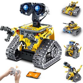 Mibido STEM Robot Building Kit Gift for Boys Ages 8-12 with Remote Control, Technic Coding Robotic Toy for Kids’ Birthday, Buildable 5-in-1 Models with 488 Pieces