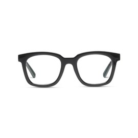 Peepers by PeeperSpecs Women's to The Max Square Blue Light Blocking Reading Glasses, Black, 49 + 2