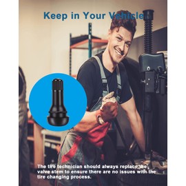 Riseuvo 100pcs TR415 Tire Valve Stem Rubber Snap-in Valves, Tubeless Valve Stems Suit for 0.625 inch Rim Holes on Standard Vehicle Tires