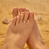 White CZ Heart Toe Ring for Women 925 Sterling Silver