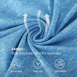 Hercugifts Boys/Kids/Teen Quick Dry T Shirt Sports Moisture Wicking Active Athletic Performance T-Shirts（Age 5-18Y） Light Blue