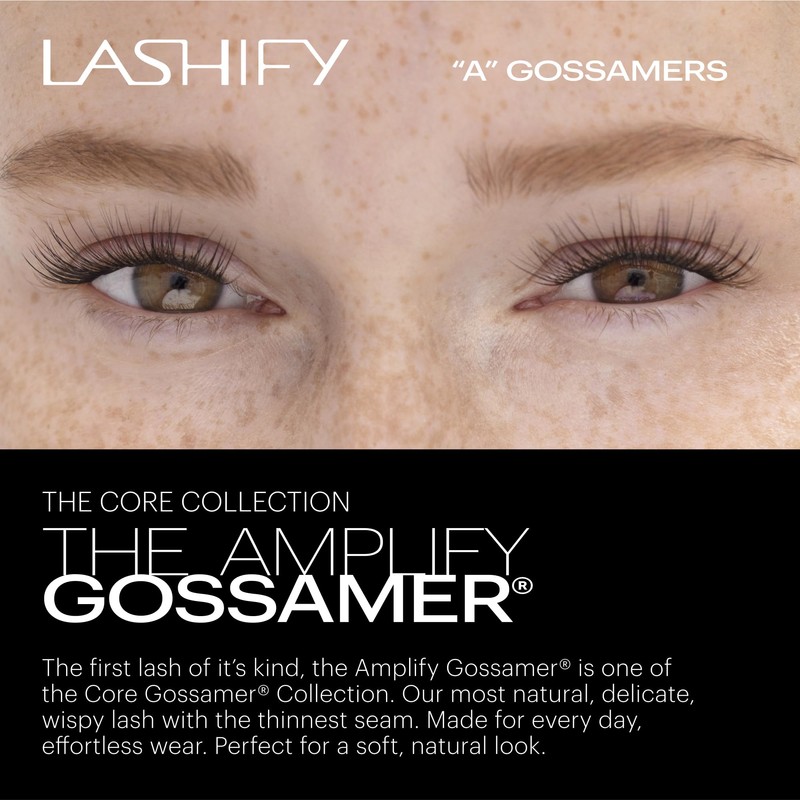Lashify Amplify 10mm Gossamer Eyelash Extensions Refill, Truffle Color, DIY