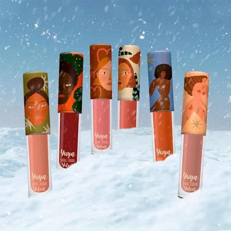 SET DE 6 Labiales Velvet YUYA Larga Duración - Edición