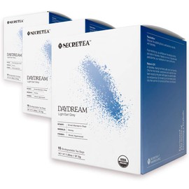 SECRETEA, Daydream, Organic Earl Grey Tea, 15 Sachet Tea Bags, 100% Real ingredients,15 Count (Pack of 3)