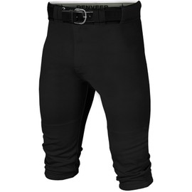 Penveer Knicker Style Adult & Youth Baseball Pants with Durable Snap Zip, Elastic Bottom Mens & Boys Baseball Pants (YS, Black)