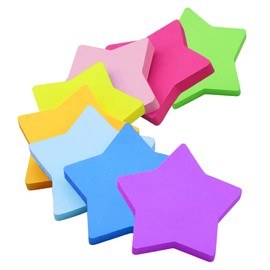 Sticky Notes, 560 Sheets Pentagram Shaped Self Sticky Notes Pad, 8 Colors Bright Post Stickies, Super Sticky Notes Pad, Colour Sticky Notes for Office Home School Meeting(76mmx76mm)