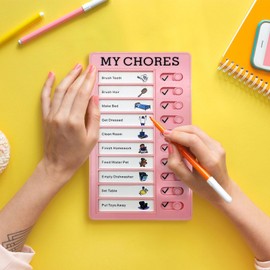 Chore Chart | Habit Tracker,Daily Chore Chart With Replacement Cardboard For Kids RV Daily Routine, Refrigerator, Wall, Desk, Planning Boards RV
