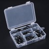 Glarks Pack of 100 6 Sizes Black Vinyl Coated Cup