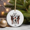 Cute Cow Ornament, Farm Animal Christmas Tree Decoration, Funny Cow
