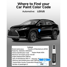 EVOOOR Obsidian(212) Touch Up Paint Compatible with Lexus Exact Match 2 in 1 Touch up Pen for Chips and Nicks Repair with 2pcs Disposable Ultra-fine Applicator