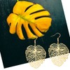 CENWA Monstera Gold Leaf Dangle Earrings (Leaf - Earrings CA)