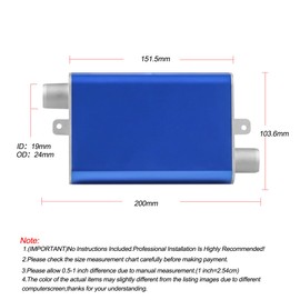 JNNJ Parking Heater Exhaust Silencer Kit, Diesel Parking Heater Exhaust Pipe Silencer, Aluminium Alloy Parking Heater Exhaust Silencer, Fit for Car Diesel Heaters Systems Accessories(Blue)