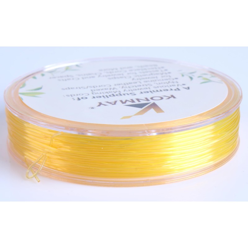 KONMAY 0.6mm Stretchy Bracelet String, 38 Yards Elastic Crystal String,Thin