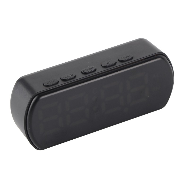 LED Clock Dual Mode Auto Dimming Temperature Display Snooze Function