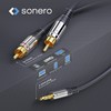 Sonero Premium 0.50 m RCA Cable, 2x RCA to Jack