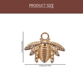 TOPPERFUN 50 Pcs Pequeño Colgante De Abeja Pulseras Encantos Colgantes De Animales Encanto De Joyería De Abeja De Miel Encantos De Abeja Suministros Para Manualidades Collar Aleación De Zinc