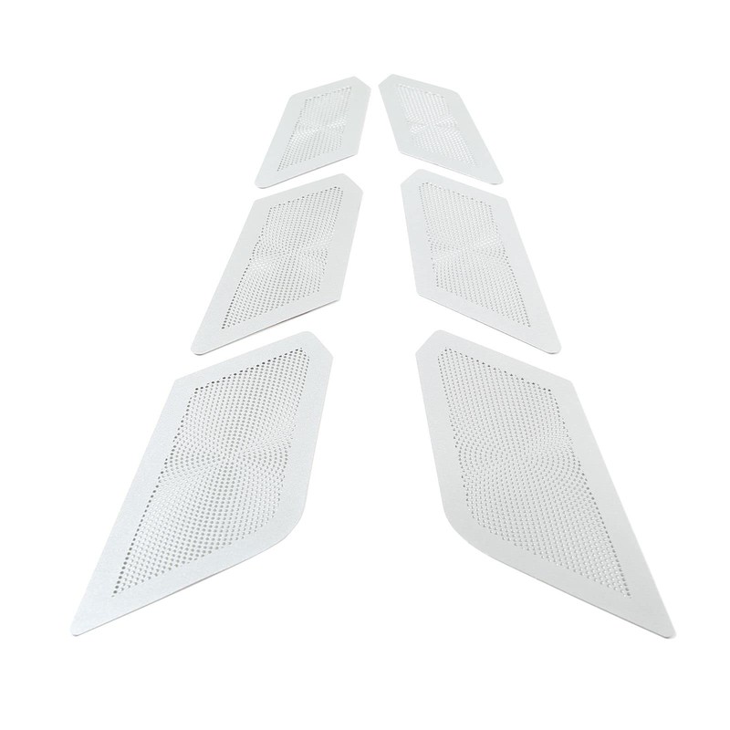 Car Craft Perforated Rear Hood Vent Grille Inserts, Polished Stainless