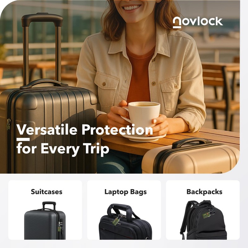 TSA Luggage Locks with Alert Indicator – 4-Digit Travel Padlocks