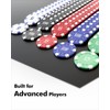 HEITOK Poker Set with Denominations, 300-pcs 11.5g Weighted Numbered Chips,
