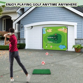 GLUTIA Golf Chipping Game Set, 71"x71" Large Sticky Golf Game, Outdoor Indoor Golf Chipping Games for Adults Friends Family